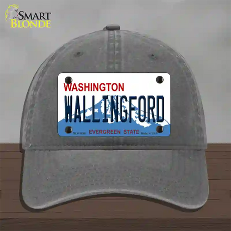 Washington Wallingford Novelty License Plate Hat Unconstructed Cotton / Charcoal