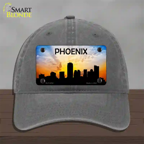 Phoenix Silhouette Novelty License Plate Hat Unconstructed Cotton / Charcoal