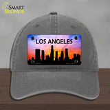 Los Angeles Silhouette Novelty License Plate Hat Unconstructed Cotton / Charcoal