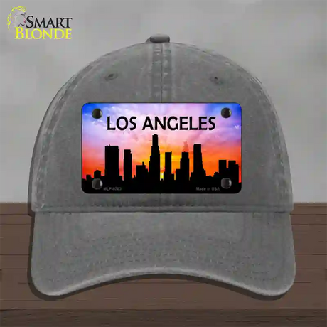 Los Angeles Silhouette Novelty License Plate Hat Unconstructed Cotton / Charcoal