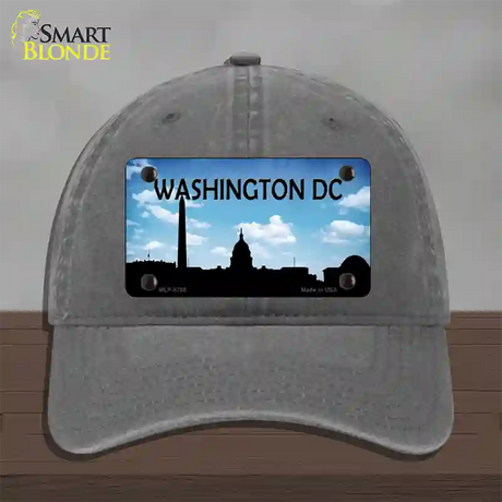 Washington DC Silhouette Novelty License Plate Hat Unconstructed Cotton / Charcoal