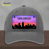 San Diego Silhouette Novelty License Plate Hat Unconstructed Cotton / Charcoal