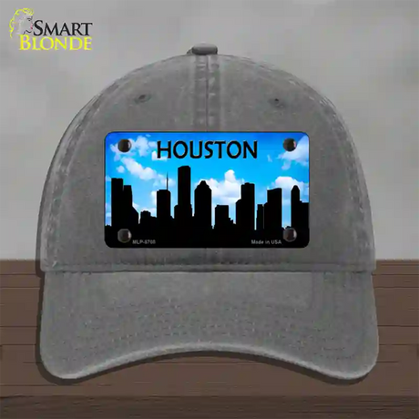 Houston Silhouette Novelty License Plate Hat Unconstructed Cotton / Charcoal