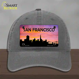 San Francisco Silhouette Novelty License Plate Hat Unconstructed Cotton / Charcoal