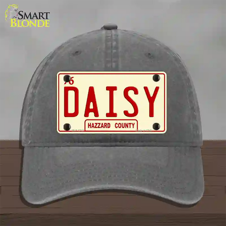 Daisy Novelty License Plate Hat Unconstructed Cotton / Charcoal