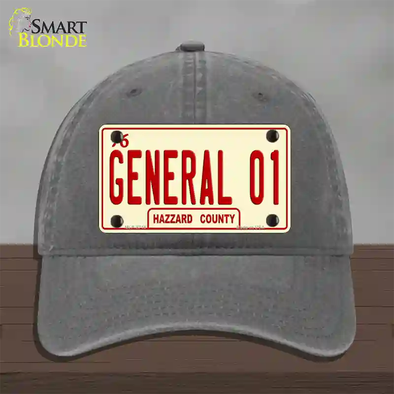 General 01 Novelty License Plate Hat Unconstructed Cotton / Charcoal