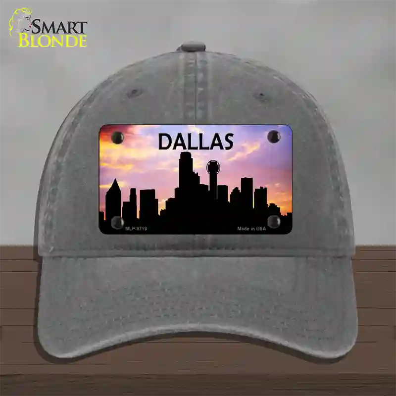 Dallas Silhouette Novelty License Plate Hat Unconstructed Cotton / Charcoal