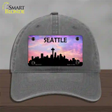 Seattle Silhouette Novelty License Plate Hat Unconstructed Cotton / Charcoal