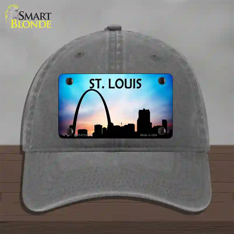 St Louis Silhouette Novelty License Plate Hat Unconstructed Cotton / Charcoal