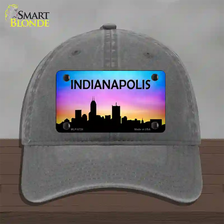 Indianapolis Silhouette Novelty License Plate Hat Unconstructed Cotton / Charcoal