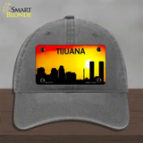 Tijuana Silhouette Novelty License Plate Hat Unconstructed Cotton / Charcoal