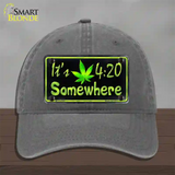 Its 4:20 Novelty License Plate Hat Unconstructed Cotton / Charcoal