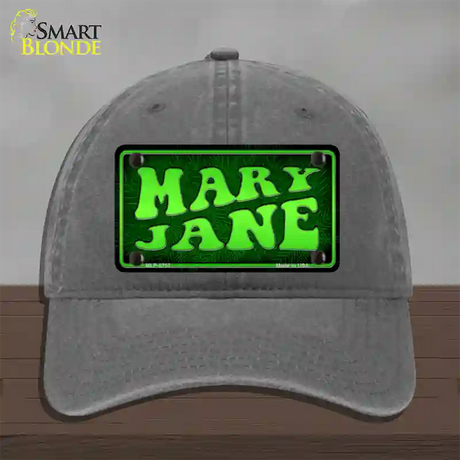 Mary Jane Novelty License Plate Hat Unconstructed Cotton / Charcoal