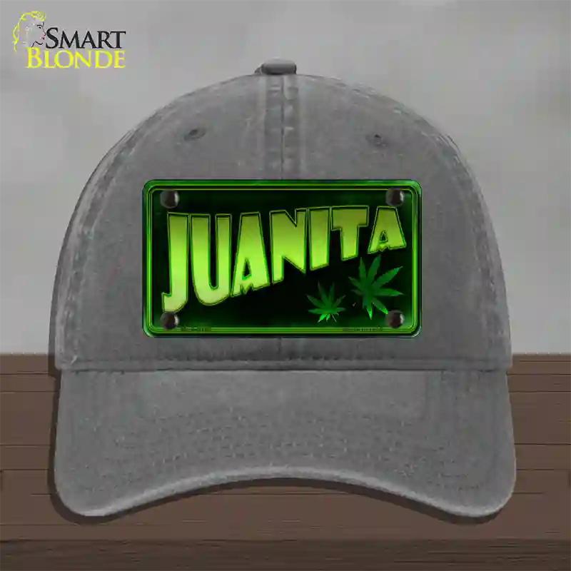 Juanita Novelty License Plate Hat Unconstructed Cotton / Charcoal