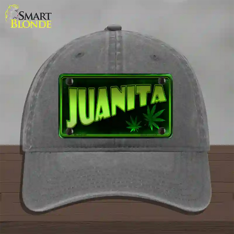 Juanita Novelty License Plate Hat Unconstructed Cotton / Charcoal