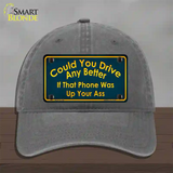 Could You Drive Novelty License Plate Hat Unconstructed Cotton / Charcoal