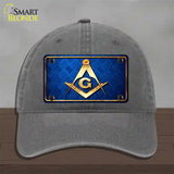 Freemasonry Novelty License Plate Hat Unconstructed Cotton / Charcoal