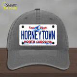 Horneytown North Carolina Novelty License Plate Hat Unconstructed Cotton / Charcoal