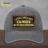 Ex Wife Novelty License Plate Hat Unconstructed Cotton / Charcoal