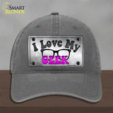 I Love My Geek Novelty License Plate Hat Unconstructed Cotton / Charcoal