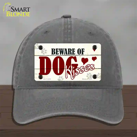 Beware of Dogs Novelty License Plate Hat Unconstructed Cotton / Charcoal