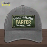 Greatest Farter Novelty License Plate Hat Unconstructed Cotton / Charcoal