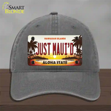 Just Mauid Sunset Novelty License Plate Hat Unconstructed Cotton / Charcoal