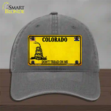 Colorado Dont Tread On Me Novelty License Plate Hat Unconstructed Cotton / Charcoal