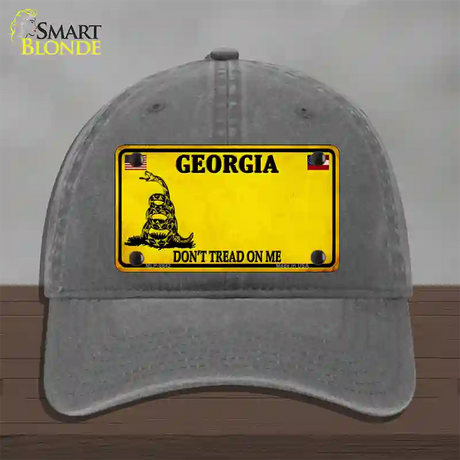 Georgia Dont Tread On Me Novelty License Plate Hat Unconstructed Cotton / Charcoal