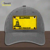 Illinois Dont Tread On Me Novelty License Plate Hat Unconstructed Cotton / Charcoal