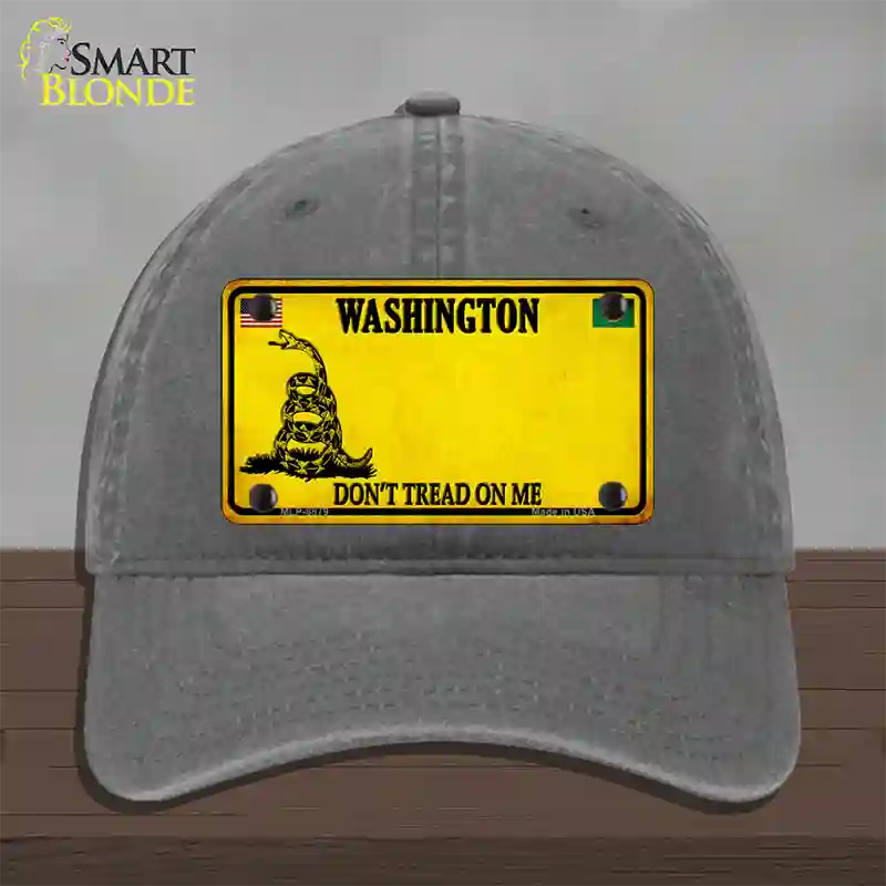 Washington Dont Tread On Me Novelty License Plate Hat Unconstructed Cotton / Charcoal