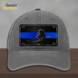 Alaska Thin Blue Line Novelty License Plate Hat Unconstructed Cotton / Charcoal