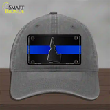 Idaho Thin Blue Line Novelty License Plate Hat Unconstructed Cotton / Charcoal