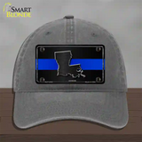 Louisiana Thin Blue Line Novelty License Plate Hat Unconstructed Cotton / Charcoal