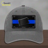 Pennsylvania Thin Blue Line Novelty License Plate Hat Unconstructed Cotton / Charcoal