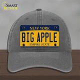 Big Apple Yellow New York Novelty License Plate Hat Unconstructed Cotton / Charcoal