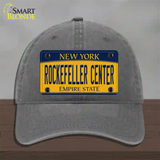 Rockefeller Center New York Novelty License Plate Hat Unconstructed Cotton / Charcoal