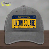 Union Square New York Novelty License Plate Hat Unconstructed Cotton / Charcoal