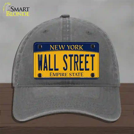 Wall Street New York Novelty License Plate Hat Unconstructed Cotton / Charcoal