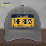 The Boss New York Novelty License Plate Hat Unconstructed Cotton / Charcoal