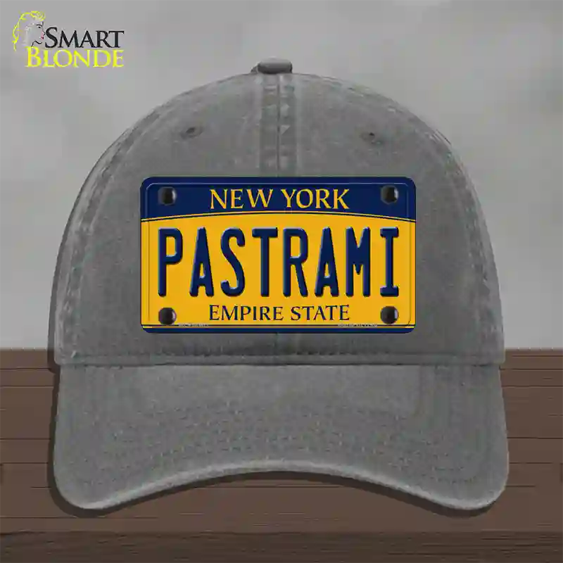 Pastrami New York Novelty License Plate Hat Unconstructed Cotton / Charcoal