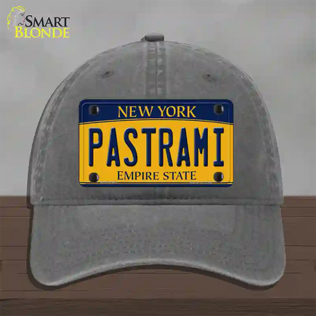 Pastrami New York Novelty License Plate Hat Unconstructed Cotton / Charcoal