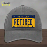 Retired New York Novelty License Plate Hat Unconstructed Cotton / Charcoal