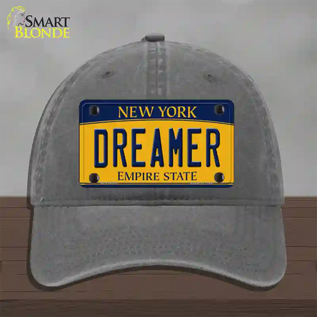 Dreamer New York Novelty License Plate Hat Unconstructed Cotton / Charcoal