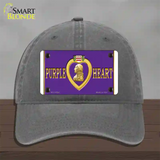 Purple Heart Novelty License Plate Hat Unconstructed Cotton / Charcoal