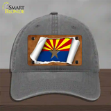 Arizona Flag Scroll Novelty License Plate Hat Unconstructed Cotton / Charcoal