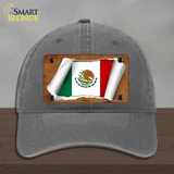 Mexico Flag Scroll Novelty License Plate Hat Unconstructed Cotton / Charcoal