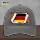 Germany Flag Scroll Novelty License Plate Hat Unconstructed Cotton / Charcoal