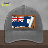 Anguilla Flag Scroll Novelty License Plate Hat Unconstructed Cotton / Charcoal