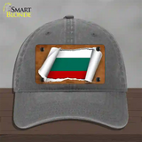 Bulgaria Flag Scroll Novelty License Plate Hat Unconstructed Cotton / Charcoal